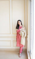 Airjet Dhanak Embroidered 3-Piece Unstitched Winter Suit with Digital Printed Pashmina Shawl
