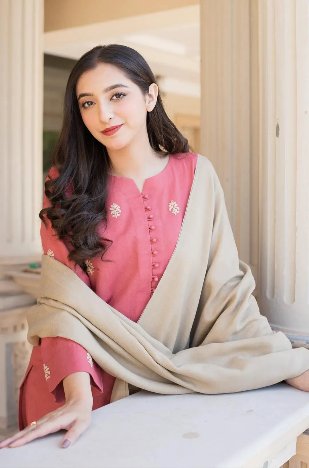 Airjet Dhanak Embroidered 3-Piece Unstitched Winter Suit with Digital Printed Pashmina Shawl